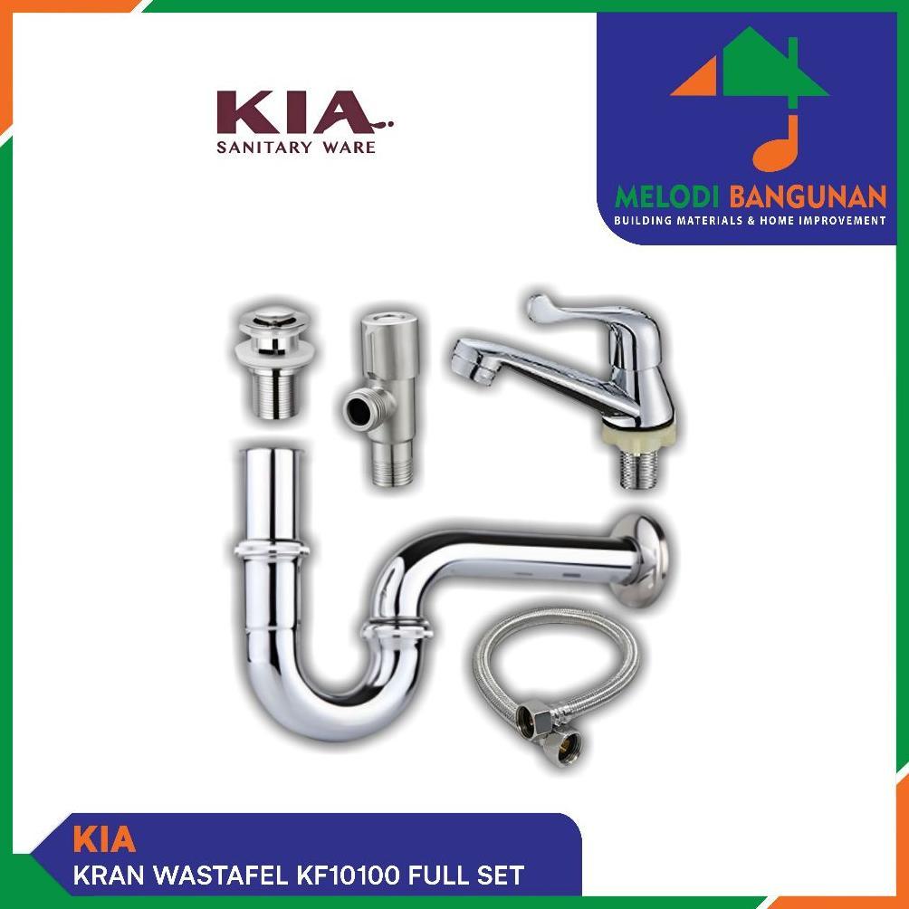 Paket Keran + Kran Washtafel Wastafel Tap Kf 10100 Kf10100Set
