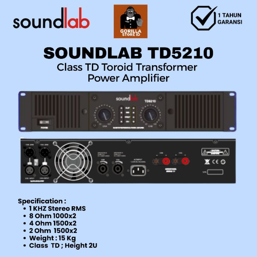 Power Amplifier Soundlab TD5210
