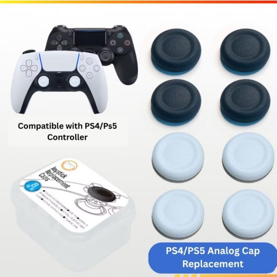 Joystick Replacement Caps untuk PS4 PS5 Karet Pengganti Topi yang Copot & Rusak Kompatibel dengan Co