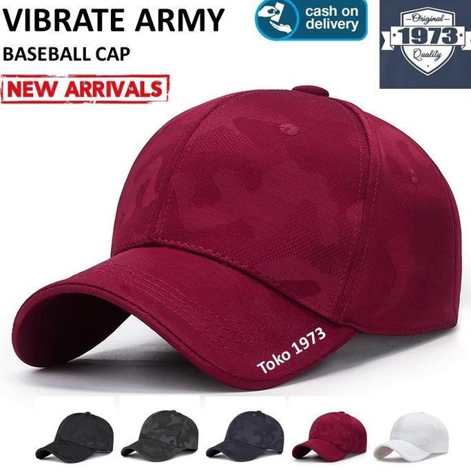[Toko1973] Baseball cap : VIBRATE ARMY - Topi Baseball Topi Sport Topi Snapback