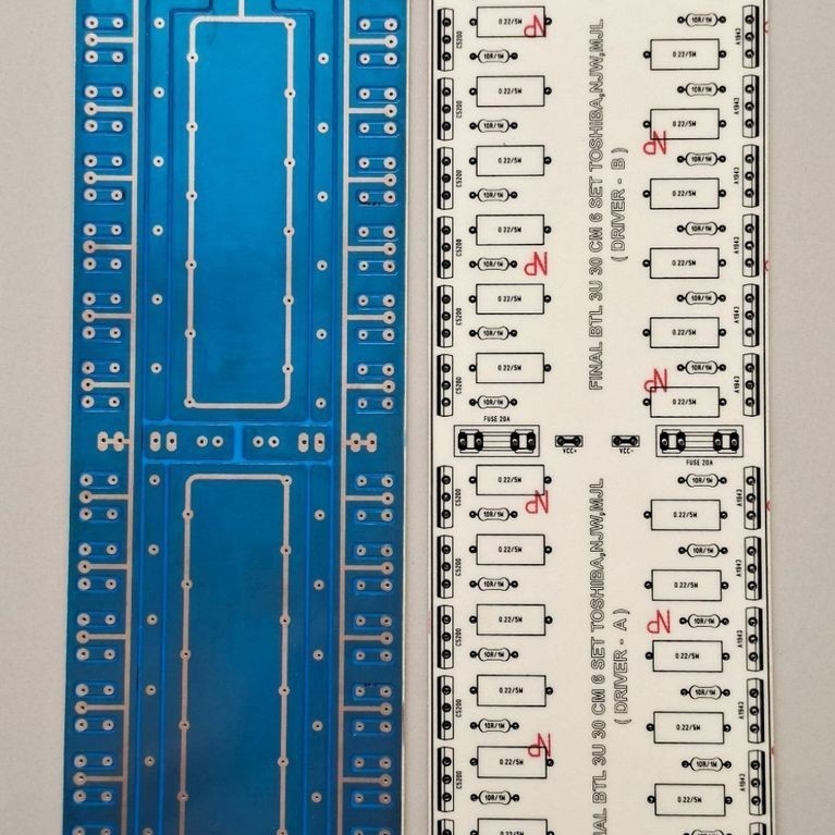 PCB FINAL BTL 3U 30 CM 6 SET TOSHIBA,NJW,MJL FIBER