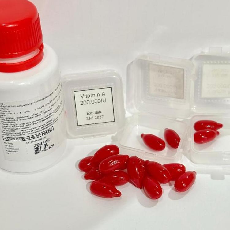 Ready Stock | Vitamin A Posyandu Kapsul Merah 200.000 Iu Untuk Anak Usia 1-5 Tahun | Cod