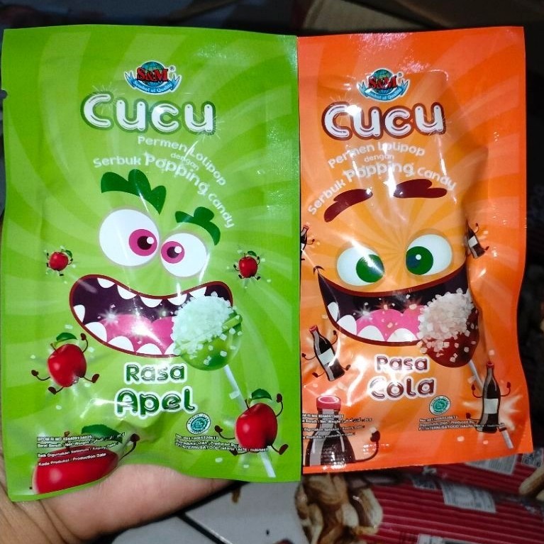 Cucu Popping Rasa Cola Lollipop Aman Anak (1 Pcs)