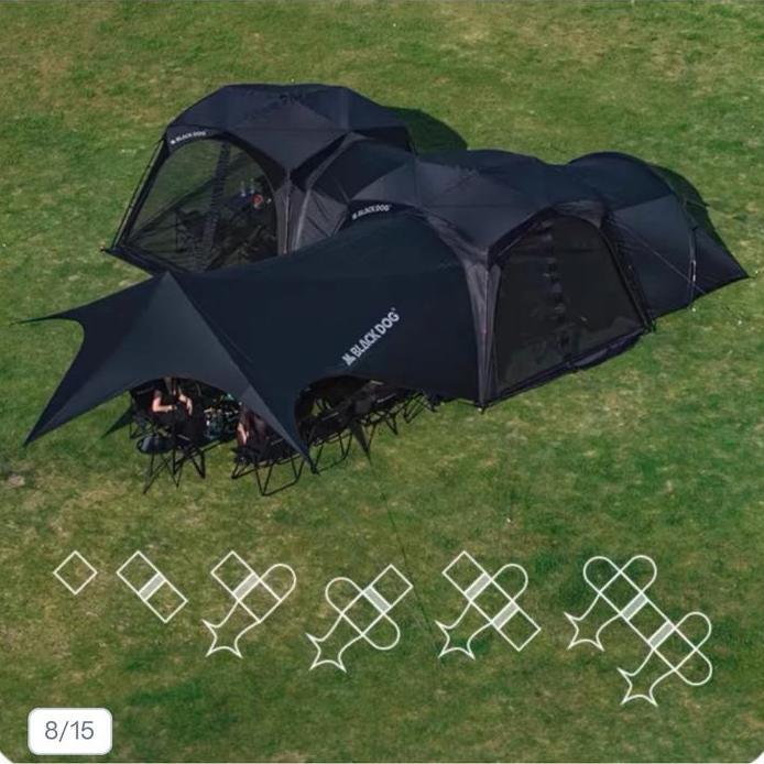 BLACKDOG UNICORN EXPANSION EXTEND FLYSHEET BUAT SHELTER AUTOMATIC BLACKDOG TENDA