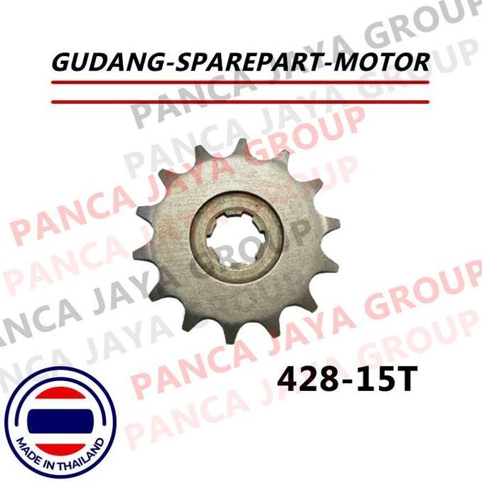 GEAR DEPAN 428 15 T 15T 14T 14 T KAWASAKI KSR110 KSR 110 PRO Z125 Z-125 PRO Z125PRO 110PRO