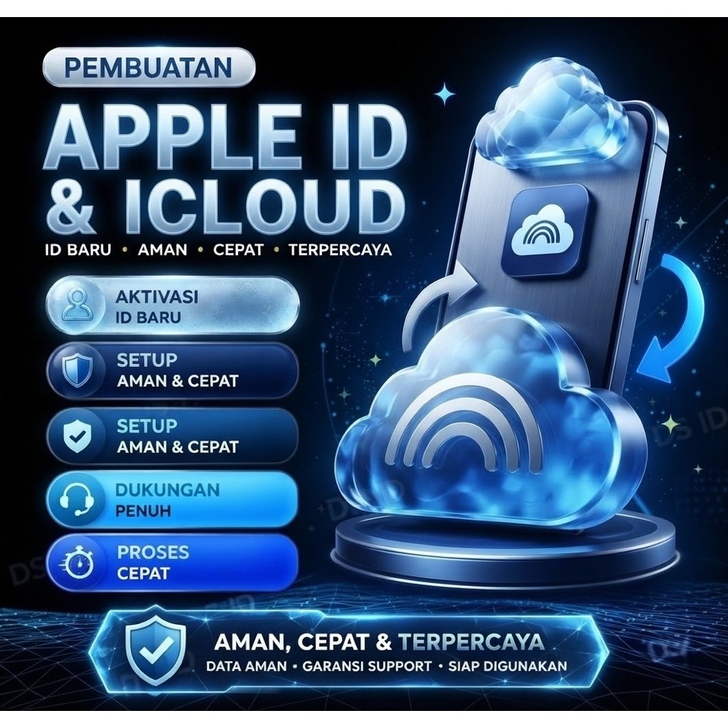 Jasa Pembuatan akun Apple ID / iCloud |Permanen & Bergaransi