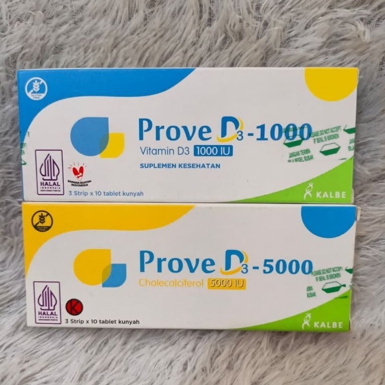 Prove D3 1000 IU dan D3 5000 IU 10 Tablet - Suplemen untuk menjaga kesehatan Tulang