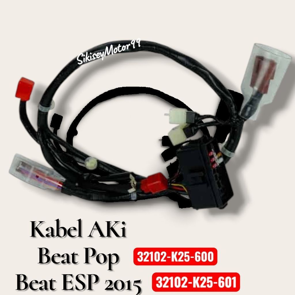 Kabel AKI Beat Pop Beat ESP 2015 Sub Harness Battery 32102-K25-600 32102-K25-601