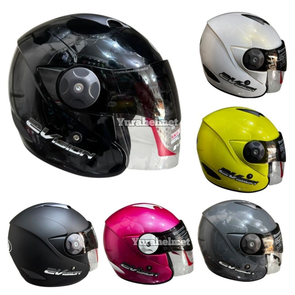 helm Kyt 2vision Helm Kyt 2vision Original 100% KYT 2VISION ORIGINAL POLOS WARNA LENGKAP Helm Halffa