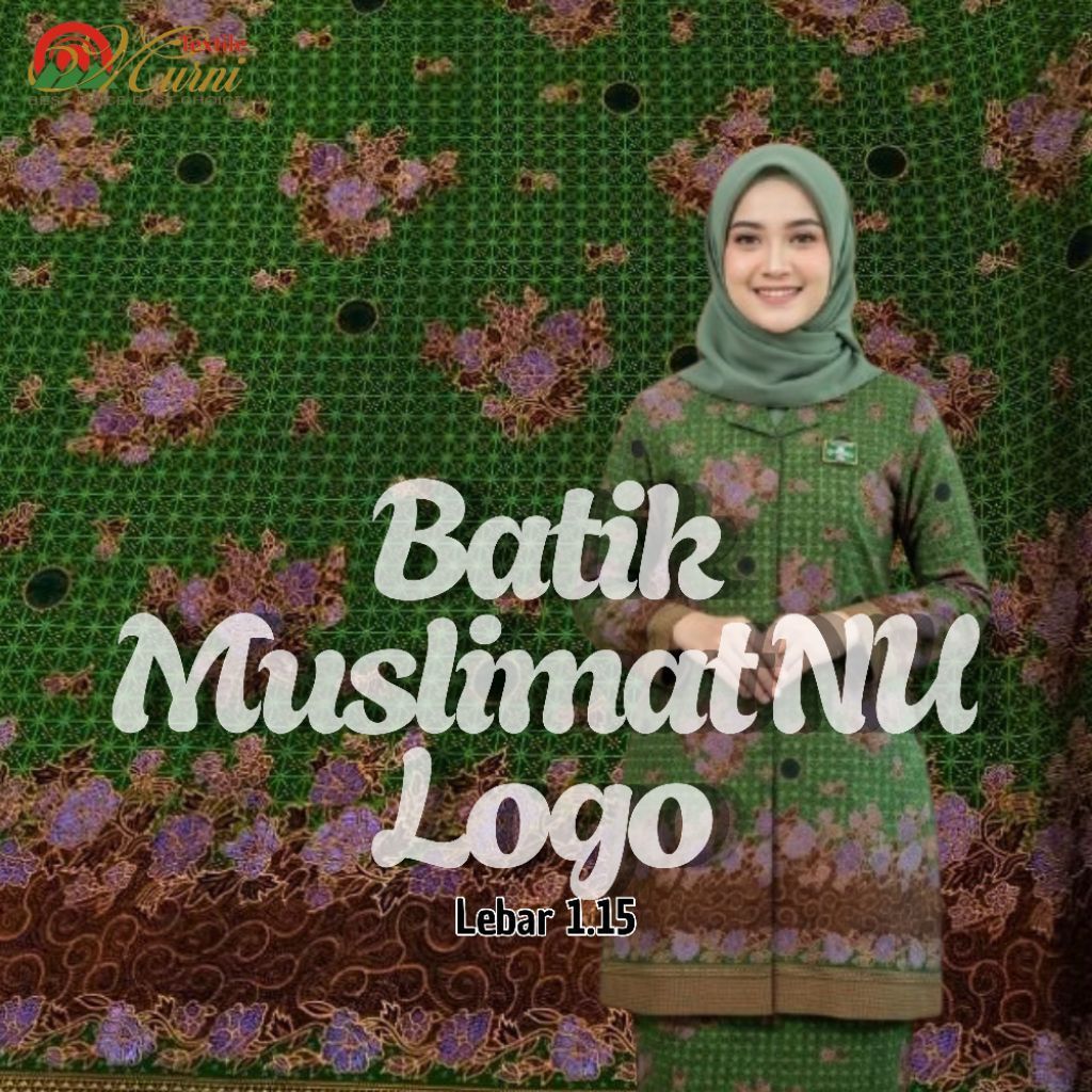 Murni Textile - Kain Batik Muslimat NU Logo / Kain Batik Muslimat BSY / Kain Batik NU BSY