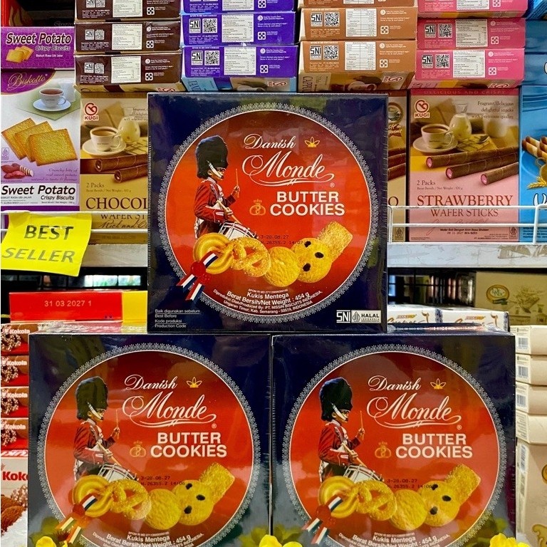 Monde Butter Cookies Kaleng Kecil 454gr - Biskuit Butter Lembut & Manisn