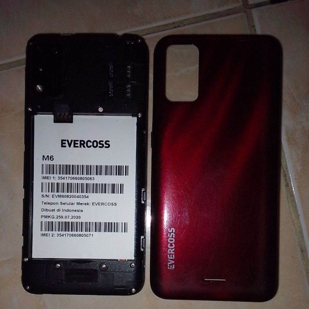 Handphone Evercoss M6 second batangan