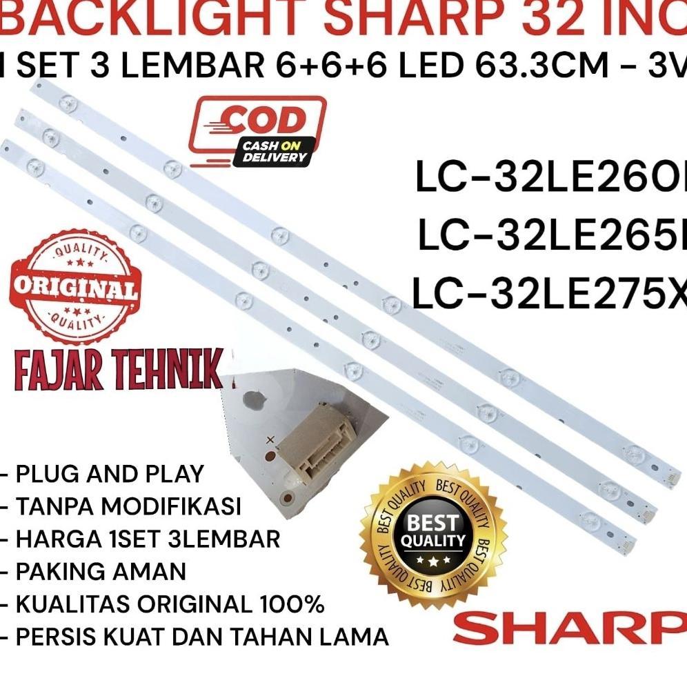 LAMPU LED BL BACKLIGHT TV SHARP 32 INCH INC 3V 6 LED LC32LE2601-LC32LE2651-LC 32LE275X