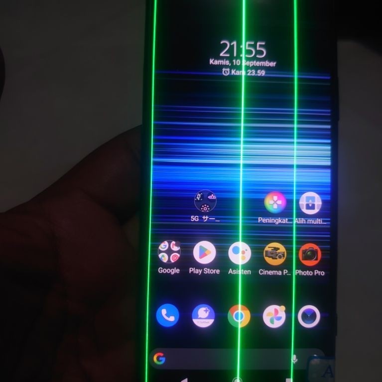 Xperia 5 ii minus green line