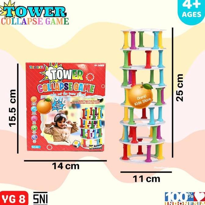 Mainan Family team, Game Tower Collapse Game. Challenge Games. Stacko