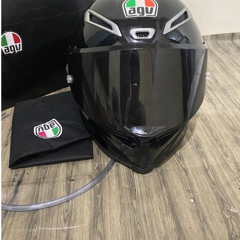 Helm Fullface AGV Pista Gprr Hitam Glossy Clone 1:1 Frp