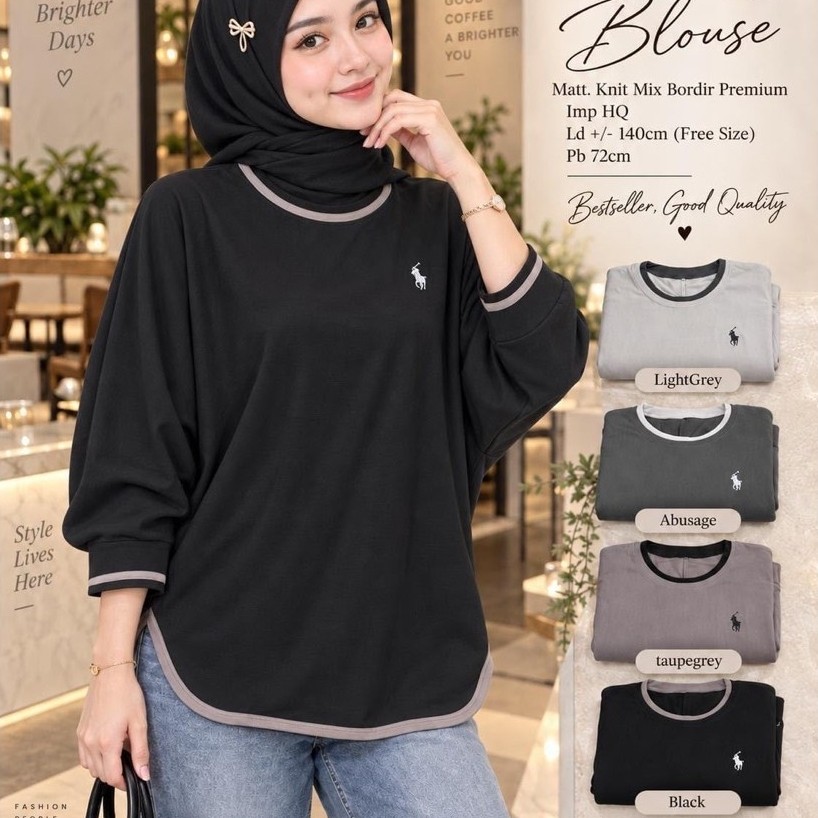 Curos Blouse by Dchic• Atasan Blouse Knit Simple Daily