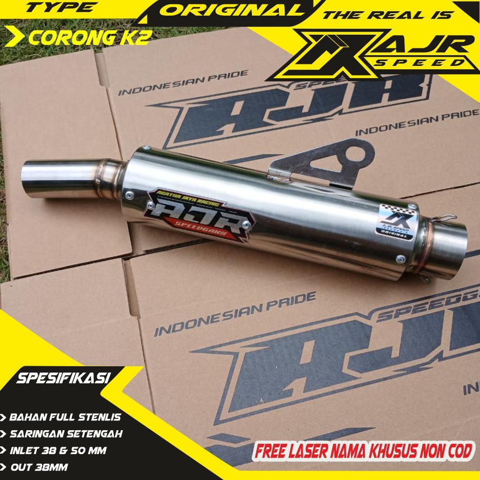 Clearance Silincer Knalpot Racing Inlet 38 Original Ajr Speed Indonesia Model Kawahara Bebas Request