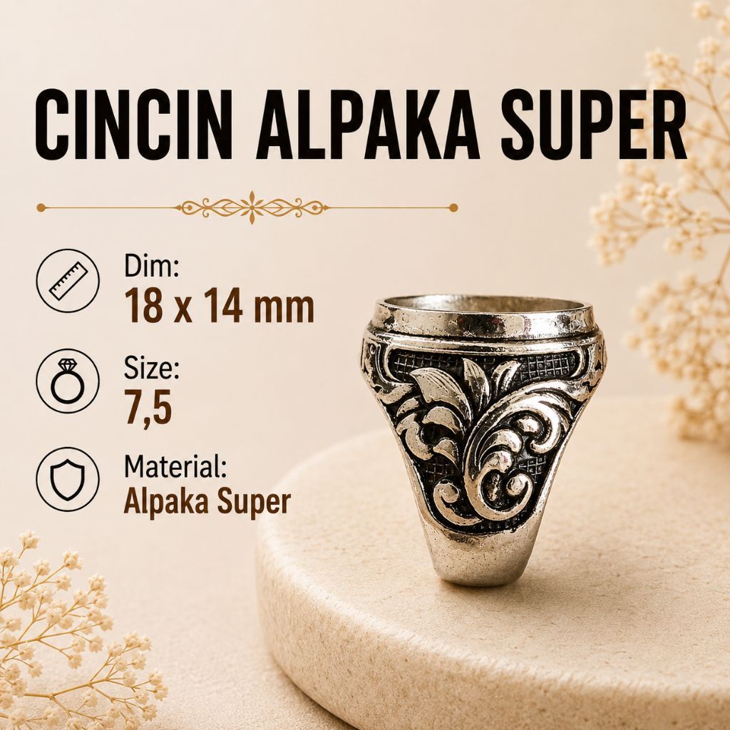 Emban Alpaka super Motif ukir Majapahit alpaka bakar.63