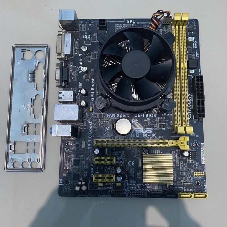 Mobo Asus h81m-k + g3260 + fan