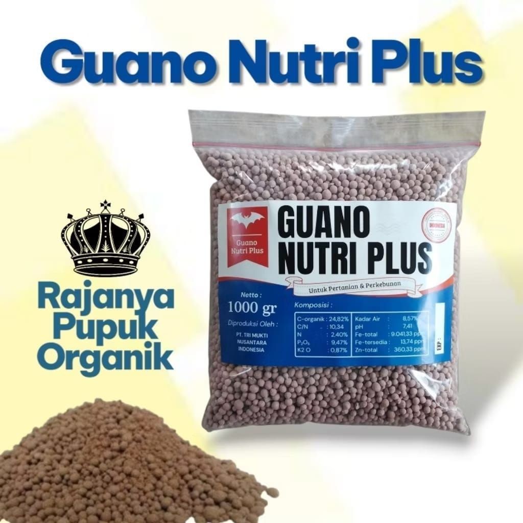 Guano Nutri Plus Pupuk Organik untuk Pertanian & Perkebunan 1000 gr