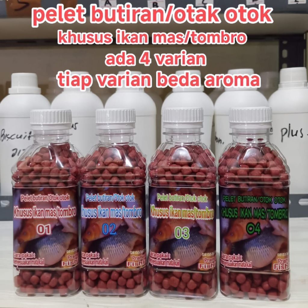 Umpan jadi Pelet Otok Otok butiran Khusus Ikan Mas / Tombro