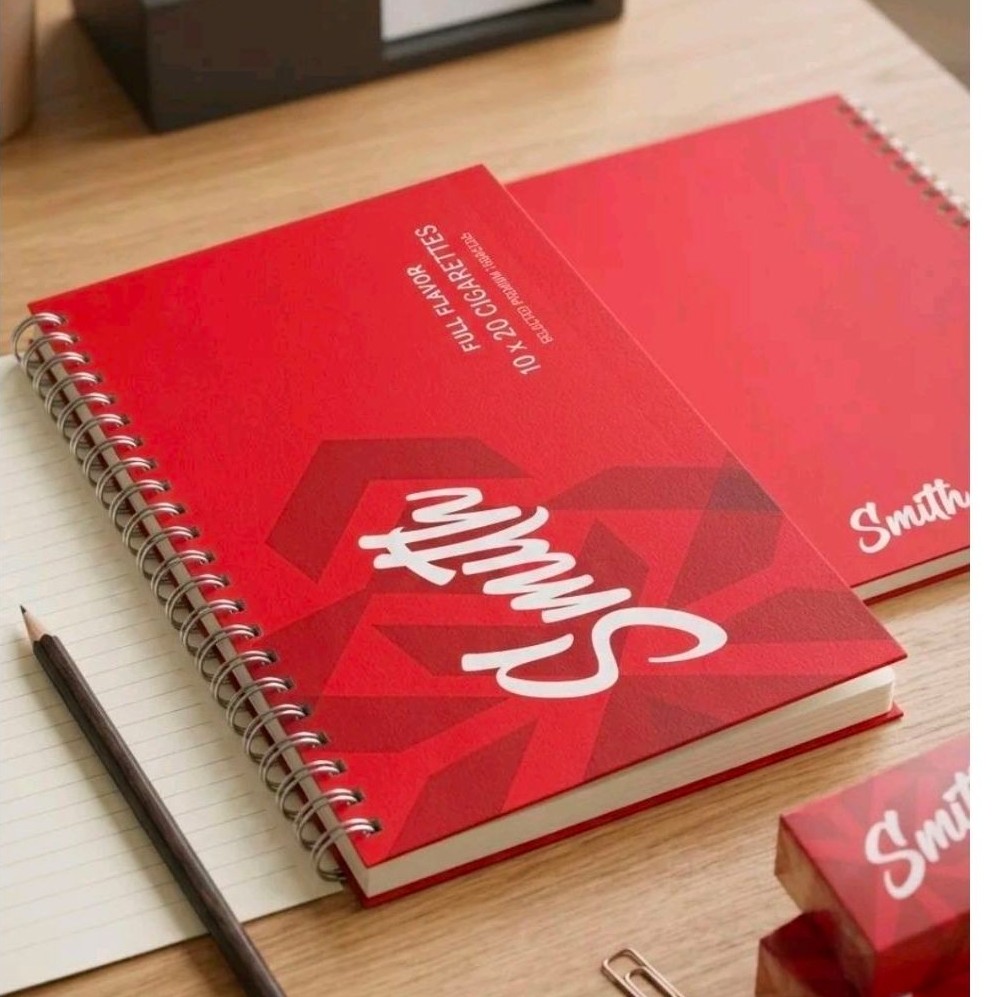 Buku Spiral Smith Merah Full Flavor 10 x 20 Cigarettes Cover Merah