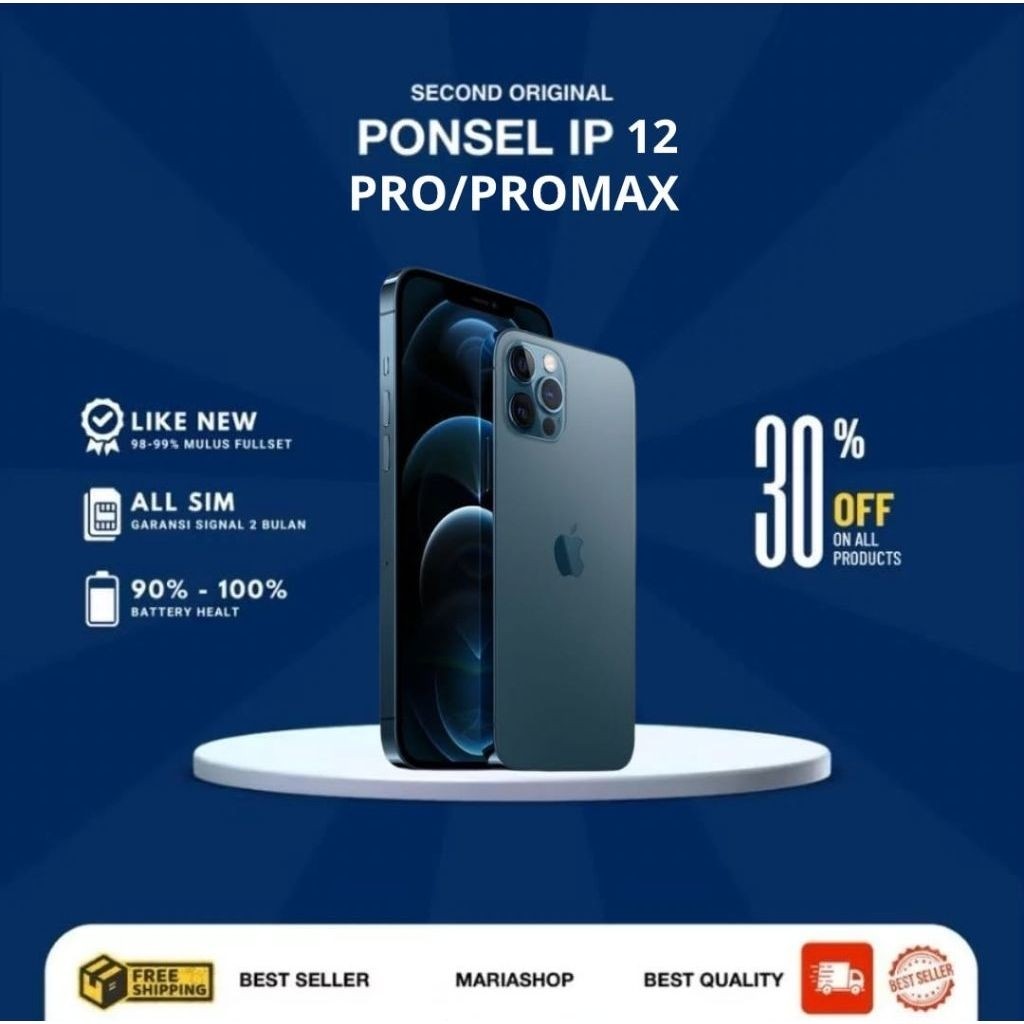 IP 12 PRO/PROMAX  128GB/256GB SECOND INTER ORIGINAL