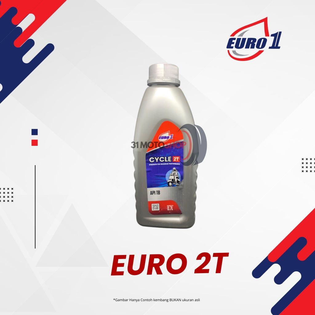 Oli Samping Motor 2 Tak Euro1 Cycle 2T Api 0.7 Liter 700 ml Asli