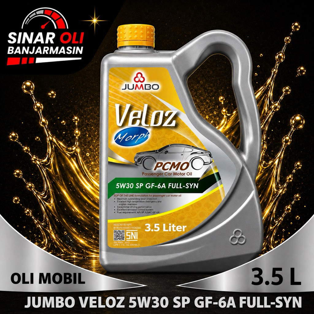 Oli Mesin Jumbo Veloz Morph 5W-30 SN GF-5 Full Synthetic (3,5 L)
