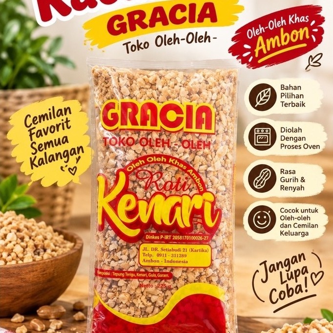 KACANG KENARI OVEN GRACIA OLEH OLEH AMBON KACANG KENARI OVEN KHAS AMBON