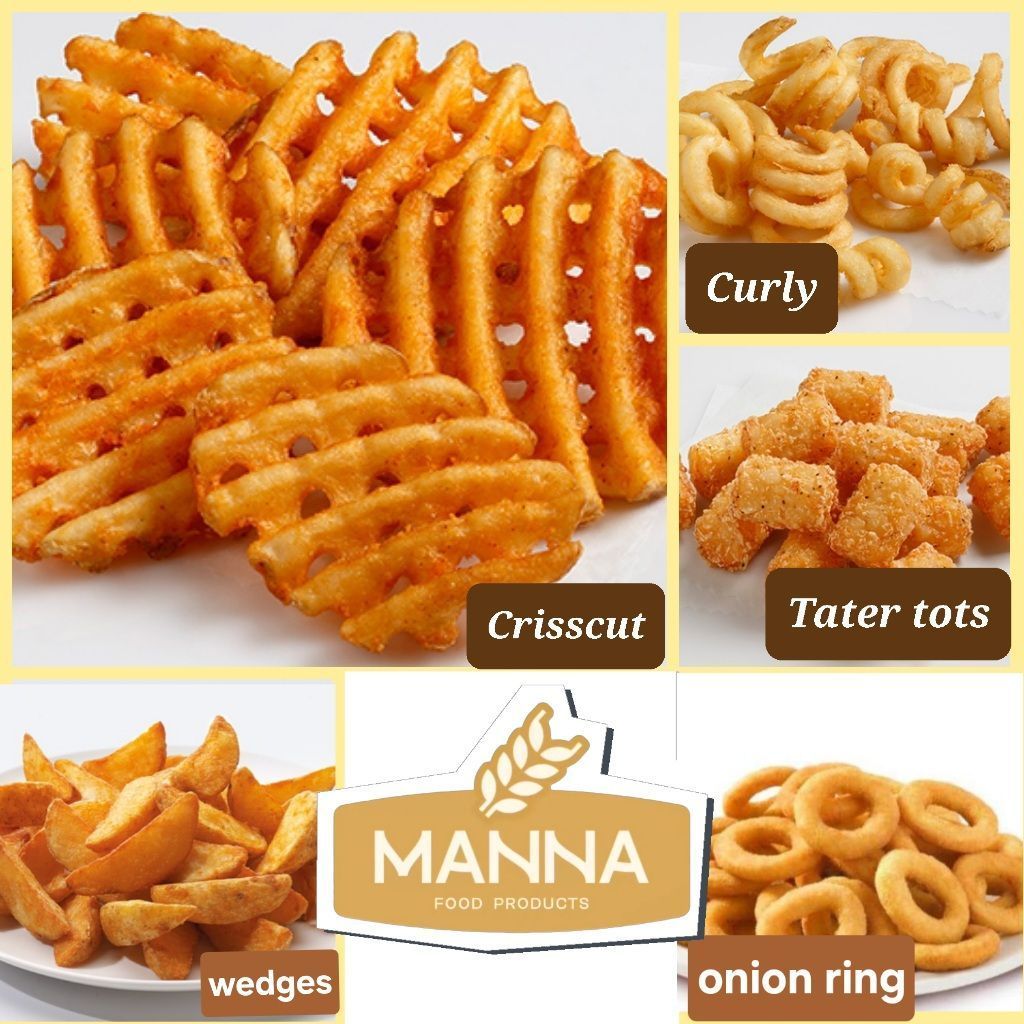 Frozen kentang waffle crisscut curly twister taterpuff onion ring french fries lambweston lamb westo