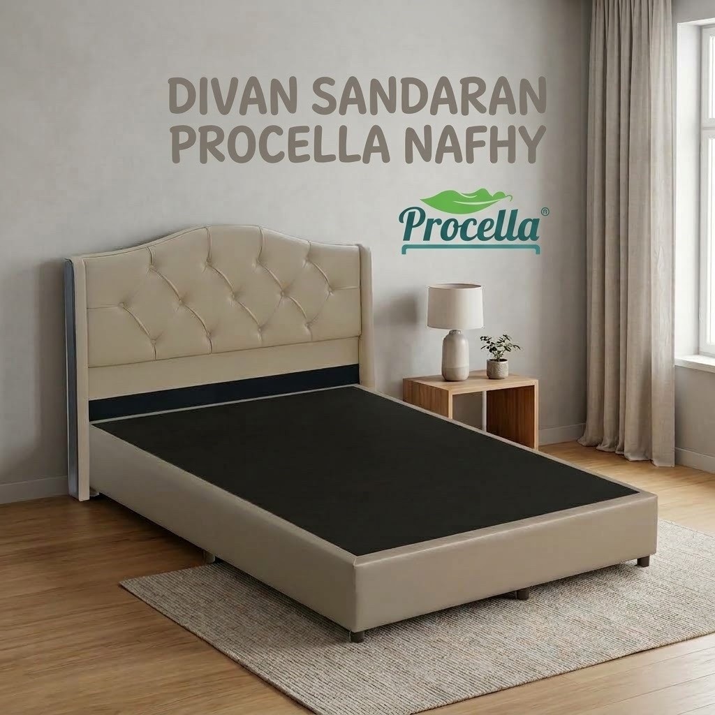 Divan Sandaran Procella Nafhy / Dipan Sandaran Minimalis / Rangka Tempat Tidur Divan Headboard Minim