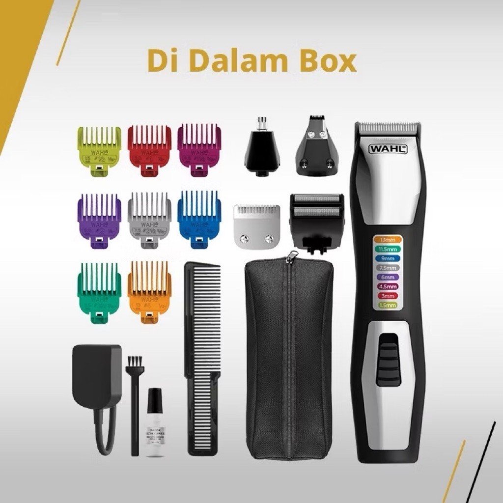 Wahl Color Trim Groomsman Trimmer - Home Grooming, Alat Pencukur Kumis dan Jenggot, Mesin Pemotong K
