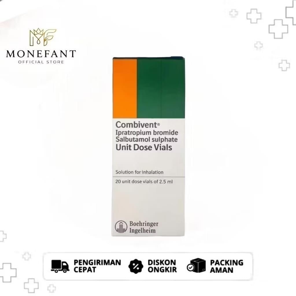 alat bantu pernapasan combiven 2,5 ml uap nebulizer 20 vial original