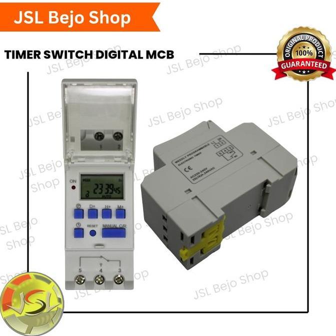 12 V DC DIN Rail Digital Programmable Timer Switch Model MCB