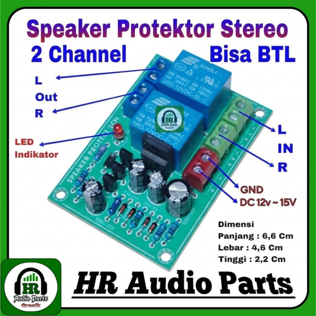 Speaker Protektor Stereo 2 Channel Bisa BTL Class D TPA3116D2 2x50W or 2x100w  or 2x120w