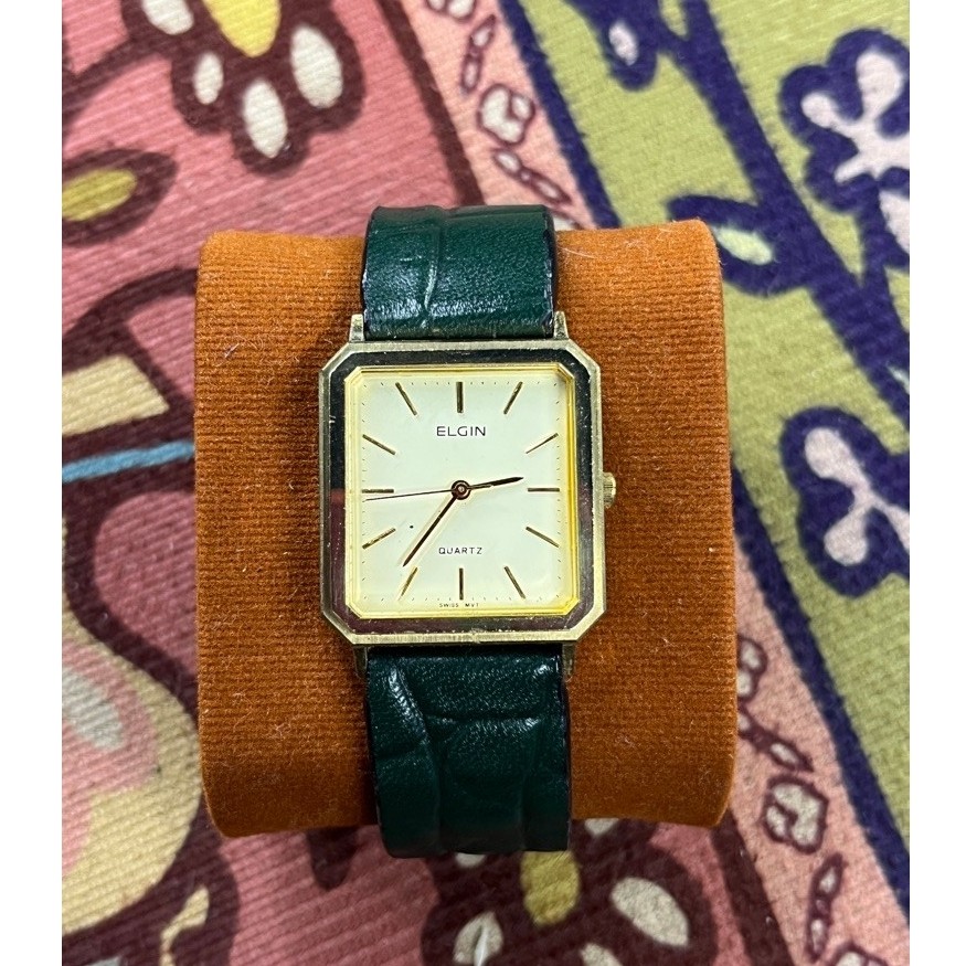 jam tangan vintage elgin tank octagon