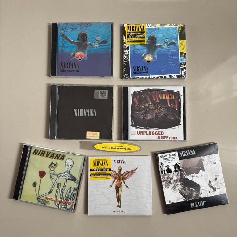 CD NIRVANA - THE BEST / NEVERMIND REGULER ATAU DELUXE / BLEACH / IN UTERO DELUXE / INCESTICIDE / MTV