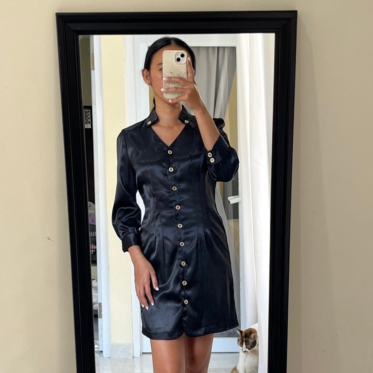 PRELOVED Midnight Button Dress