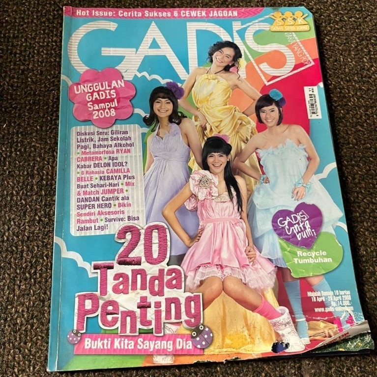 majalah gadis edisi tahun 2008 gadsam