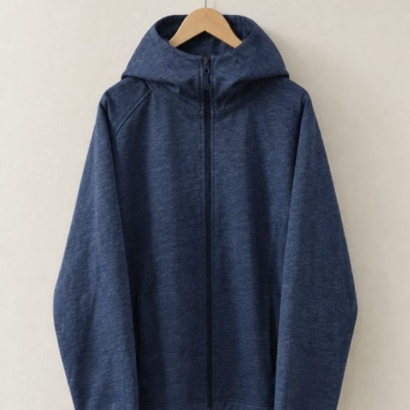 Hoodie Zipper Uniqlo Softshell Grey Motif