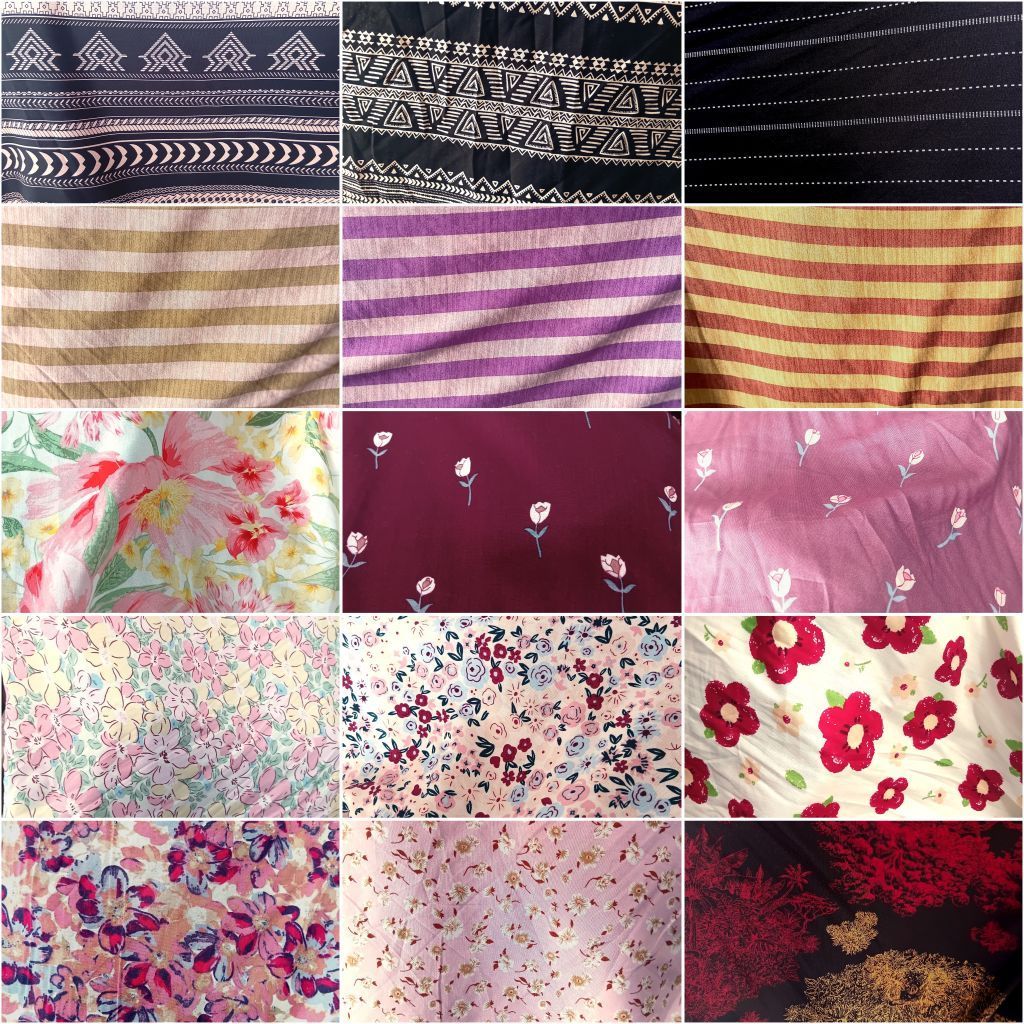 1/2 meter Kain Rayon | Katun Rayon | Bahan Rayon | Kain Meteran | Katun Rayon Motif | Bahan Import