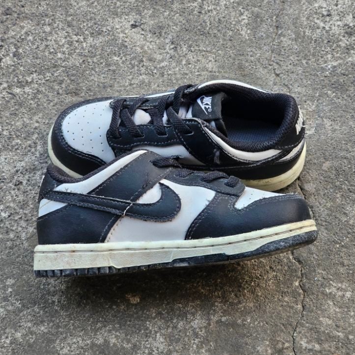 sepatu second original nike dunk low panda ukuran anak 3-6tahun