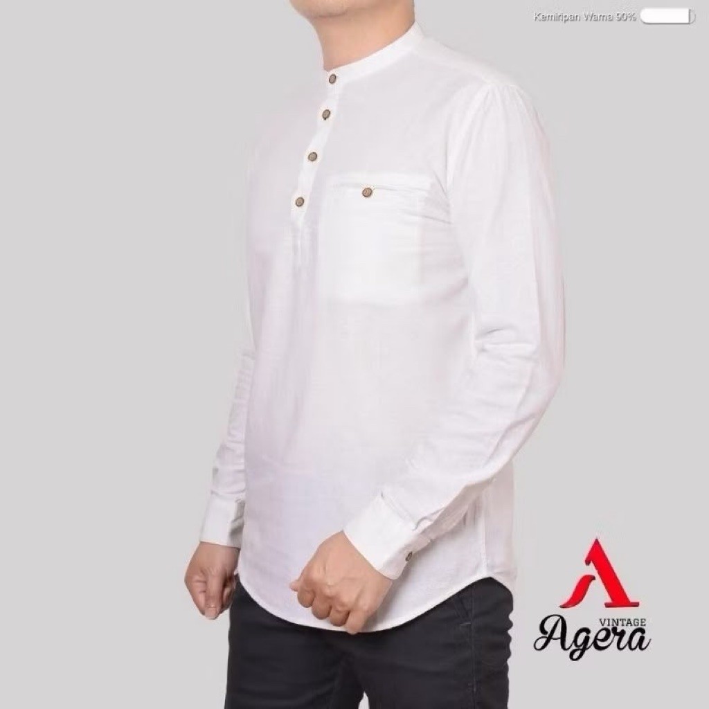 KOKO LENGAN PANJANG AGERA DAN SAJUAK ORIGINAL/PAKAIAN PRIA BAKU MUSLIM BRAND AGERA VINTAGE