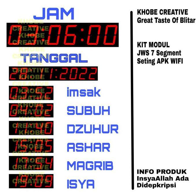 Modul Kit Jws Segment Seven Jam Controller
