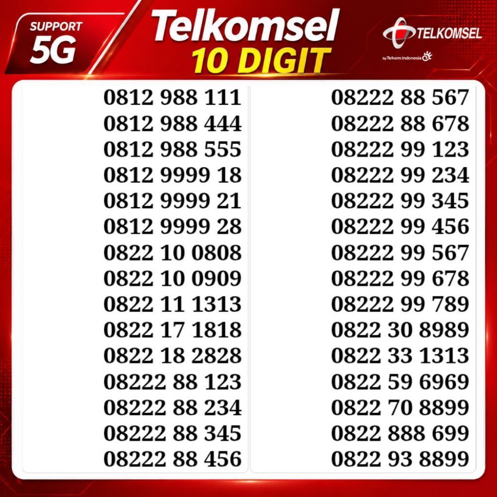 nomor perdana telkomsel simpati 10 digit prabayar