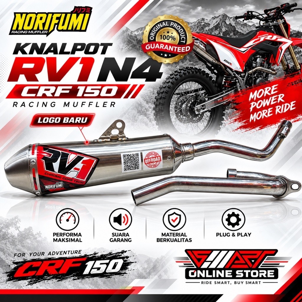 Knalpot norifumi rv1 N4 crf 150 / RV-1 CRF 150