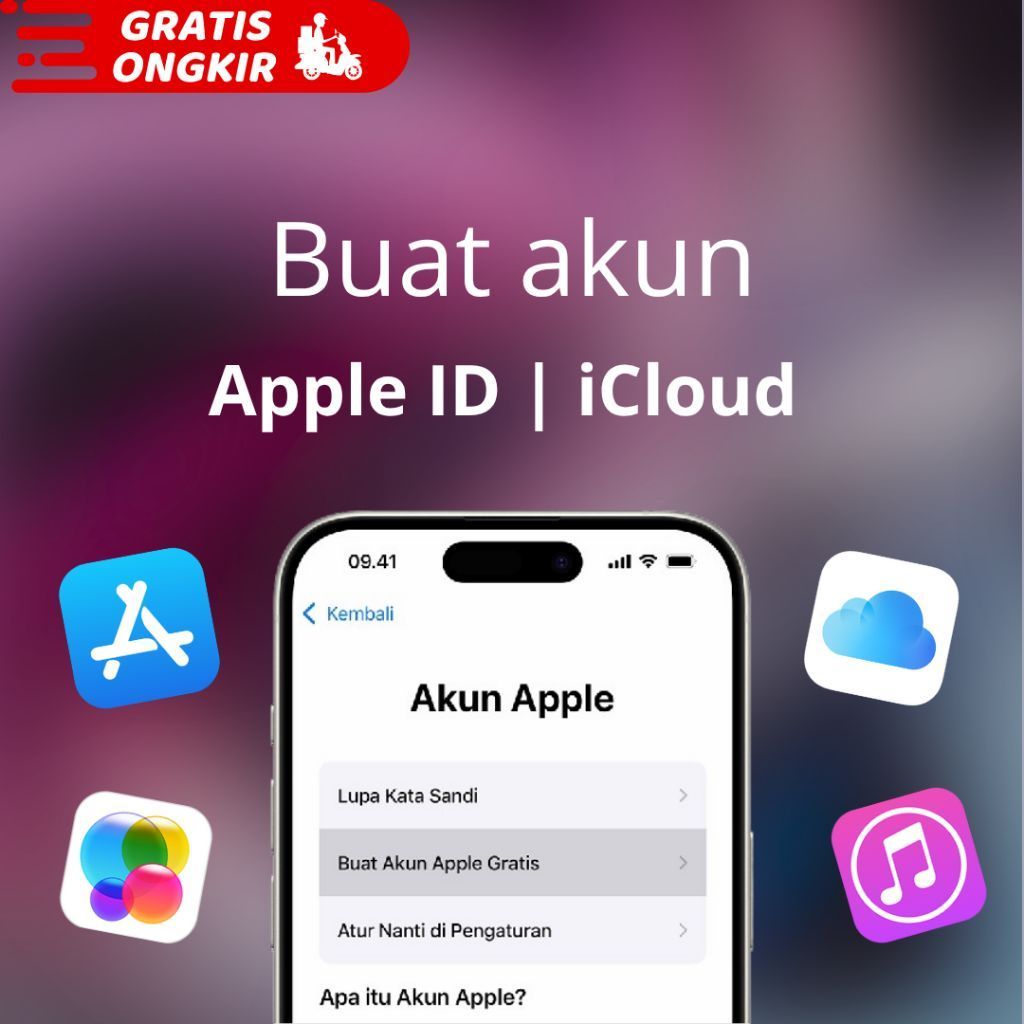 Buat Akun iCloud Apple id Permanen Bergaransi