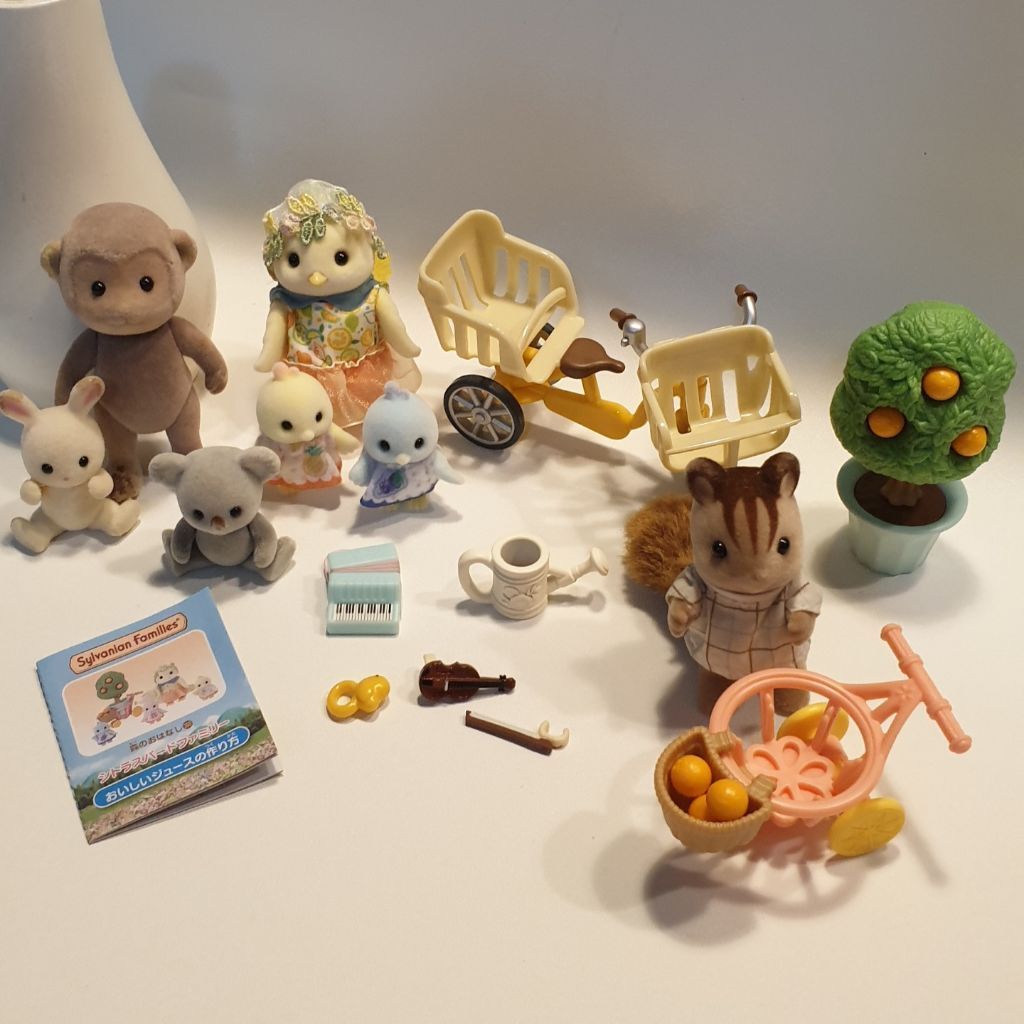 (SYLVANIAN) Families nude rabbit chiihuahua squirell japan original cat mouse monkey duck citrus fig